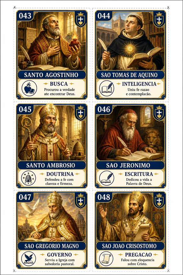 Folha 8 de figurinhas dos santos